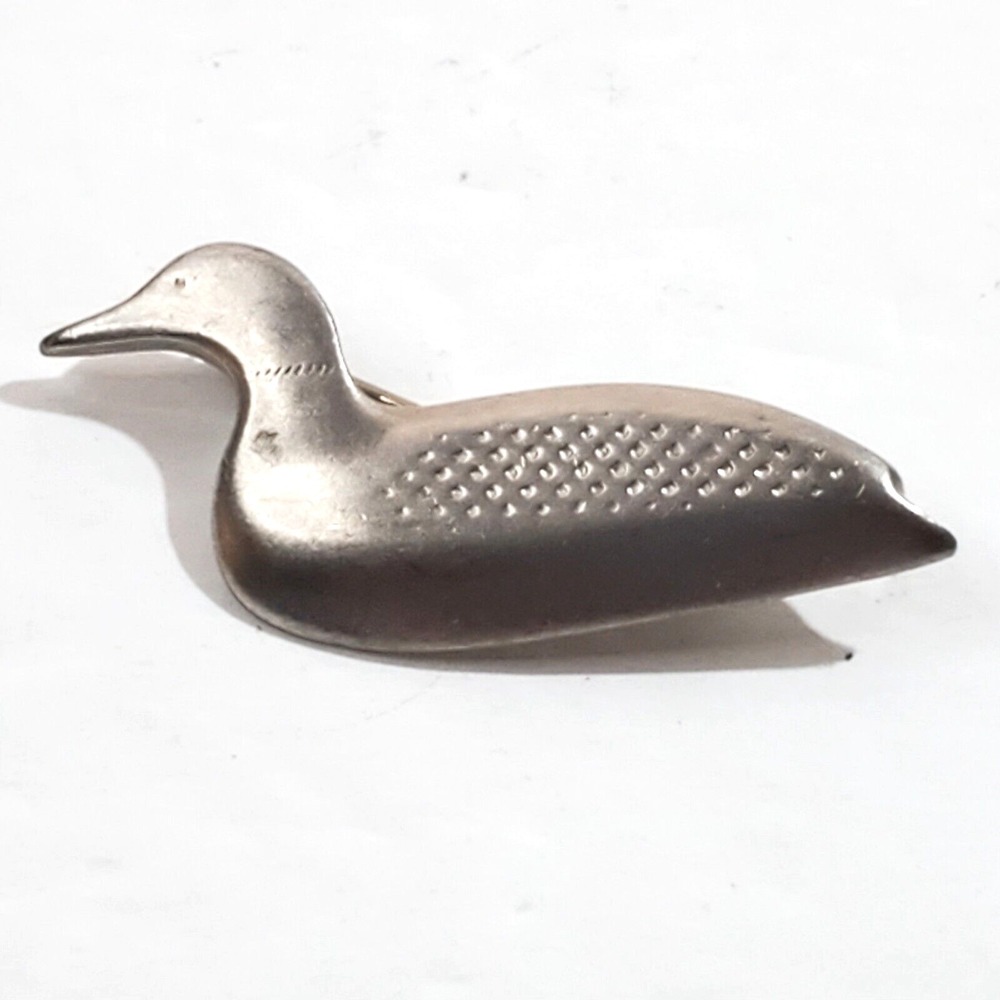 Vintage 1985 Signed Ken Kantro Lovell Designs Duck Bird Pewter Brooch Pin